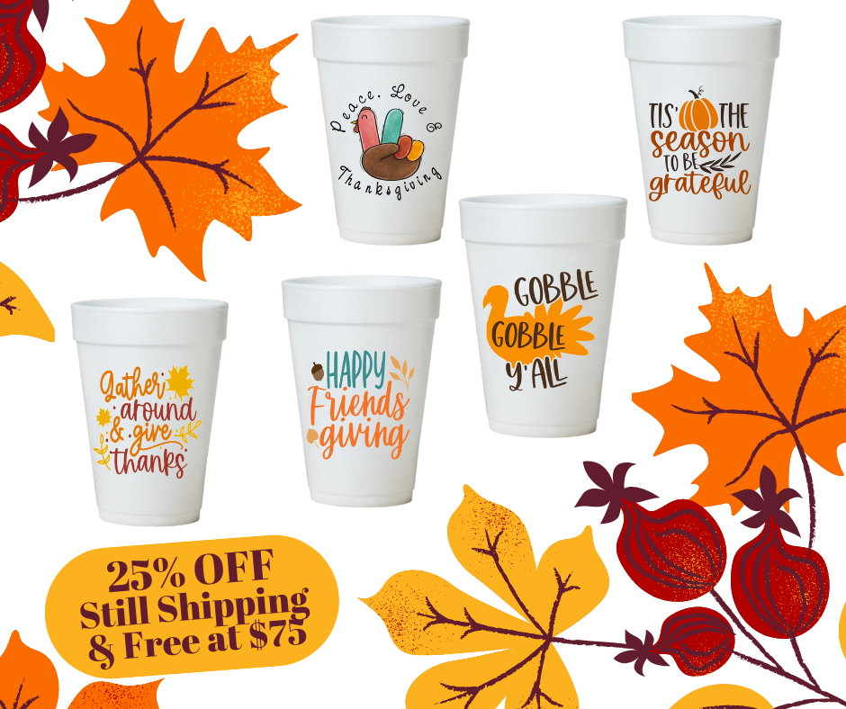 Thanksgiving Styrofoam Cups